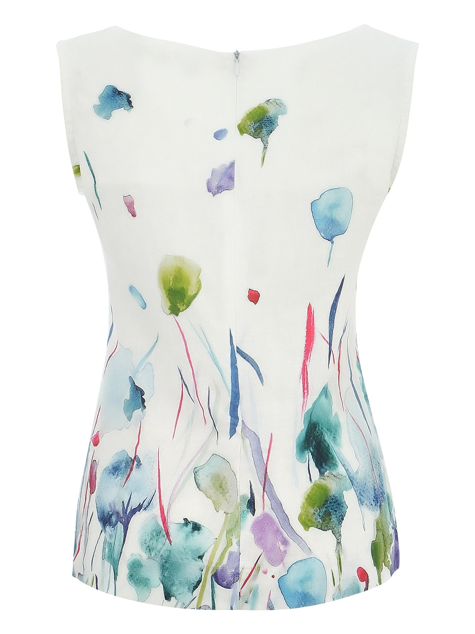 Dolcezza Watercolour Floral Linen Shell Top