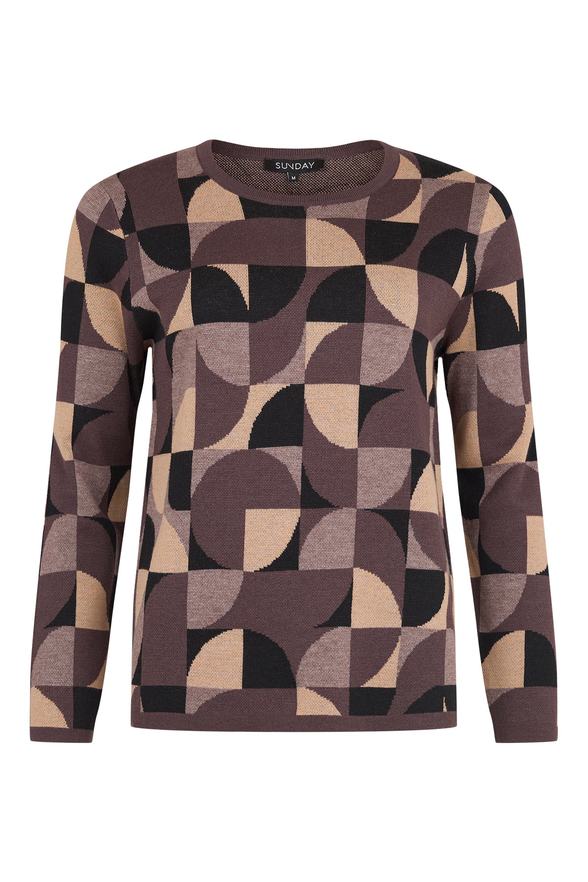 Sunday Geometric Print Sweater