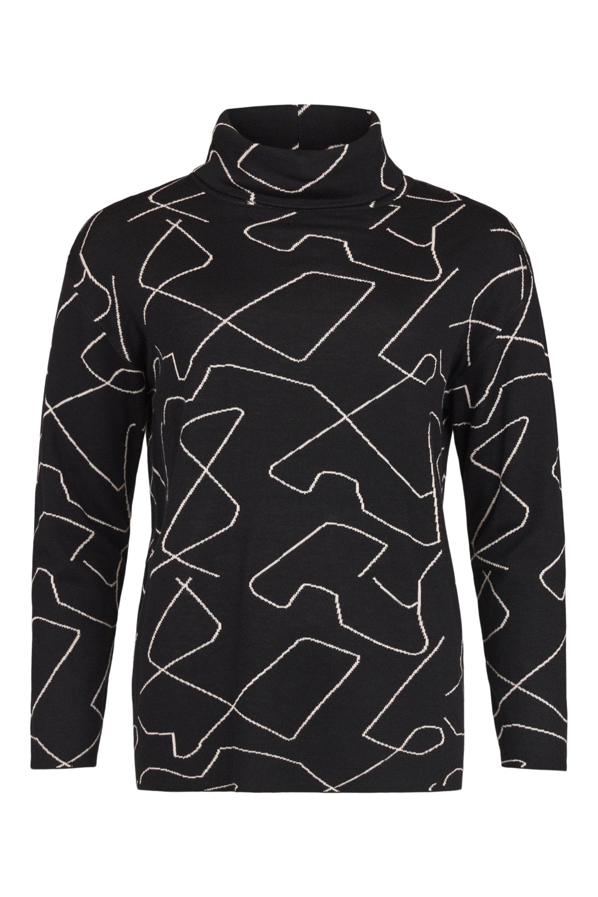 Sunday Patterned Turtle Neck Top