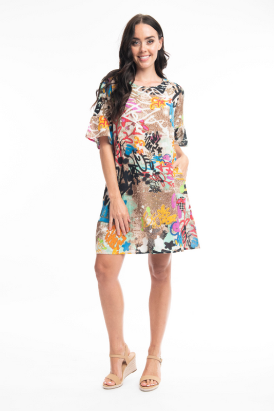 Orientique Rineia Frill Sleeve Dress