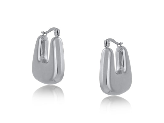 Big Metal Organic Stainless Steel Earrings