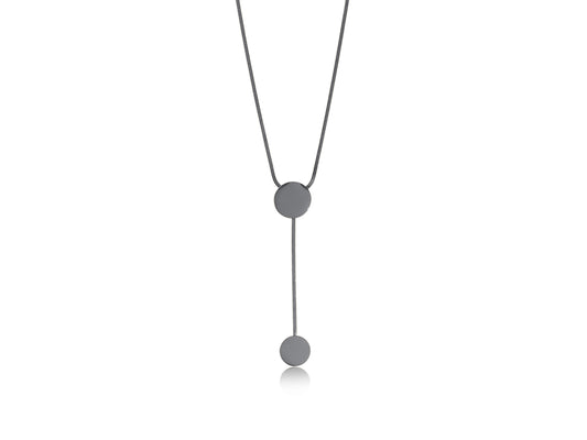 Big Metal Organic Stainless Steel Lariat Necklace