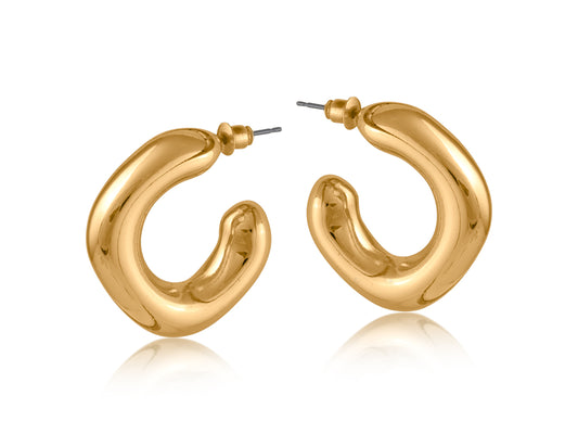 Big Metal Athenais Chunky Hoop Earrings