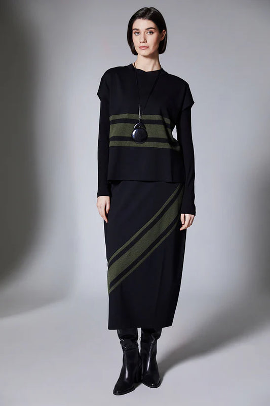 Peruzzi V Stripe Skirt
