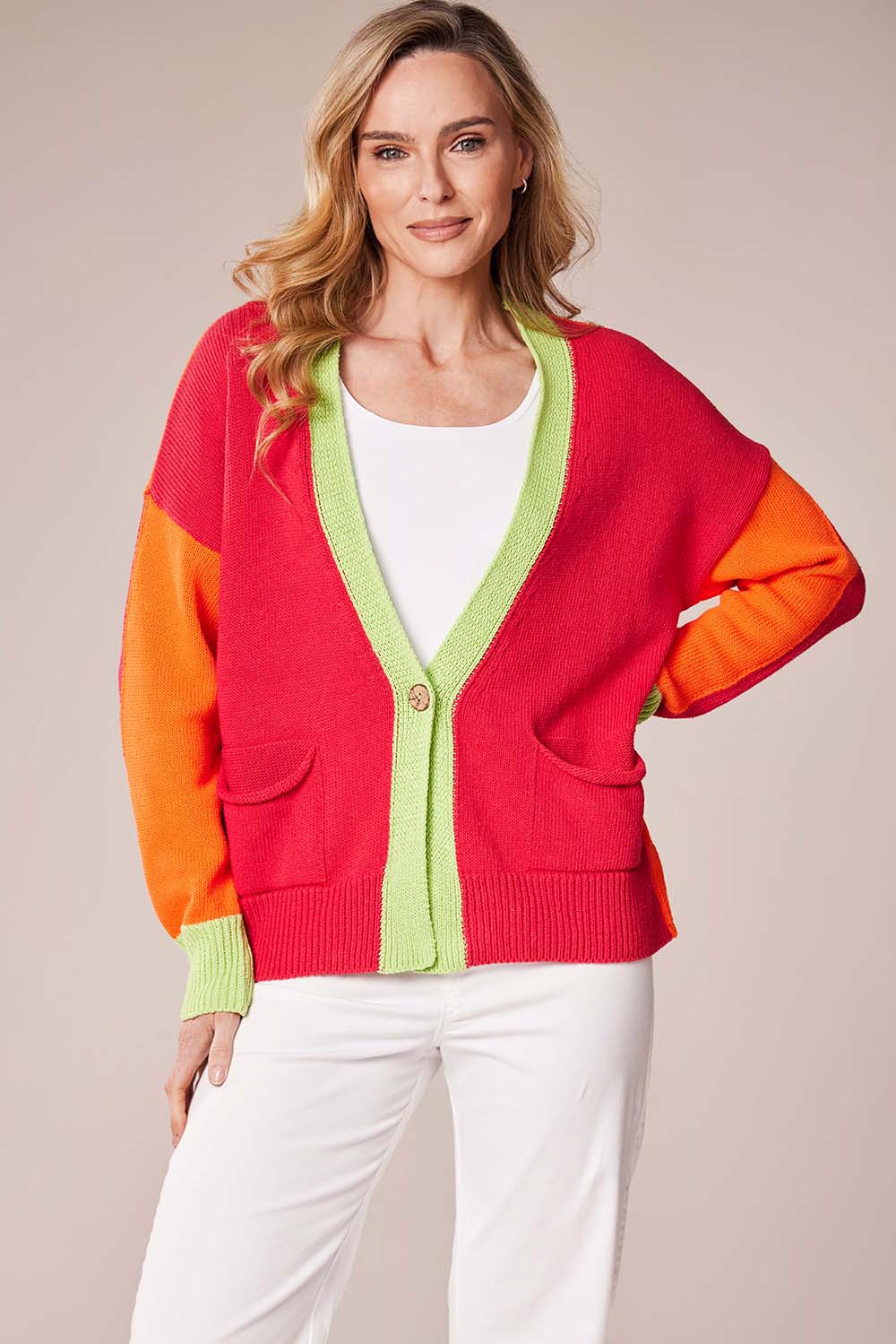 Deck by Decollage O/S Multicolour Knit Cardigan
