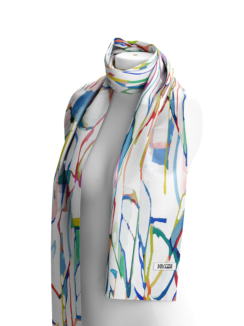 Dolcezza “Fighting the Wind” Abstract Print Scarf