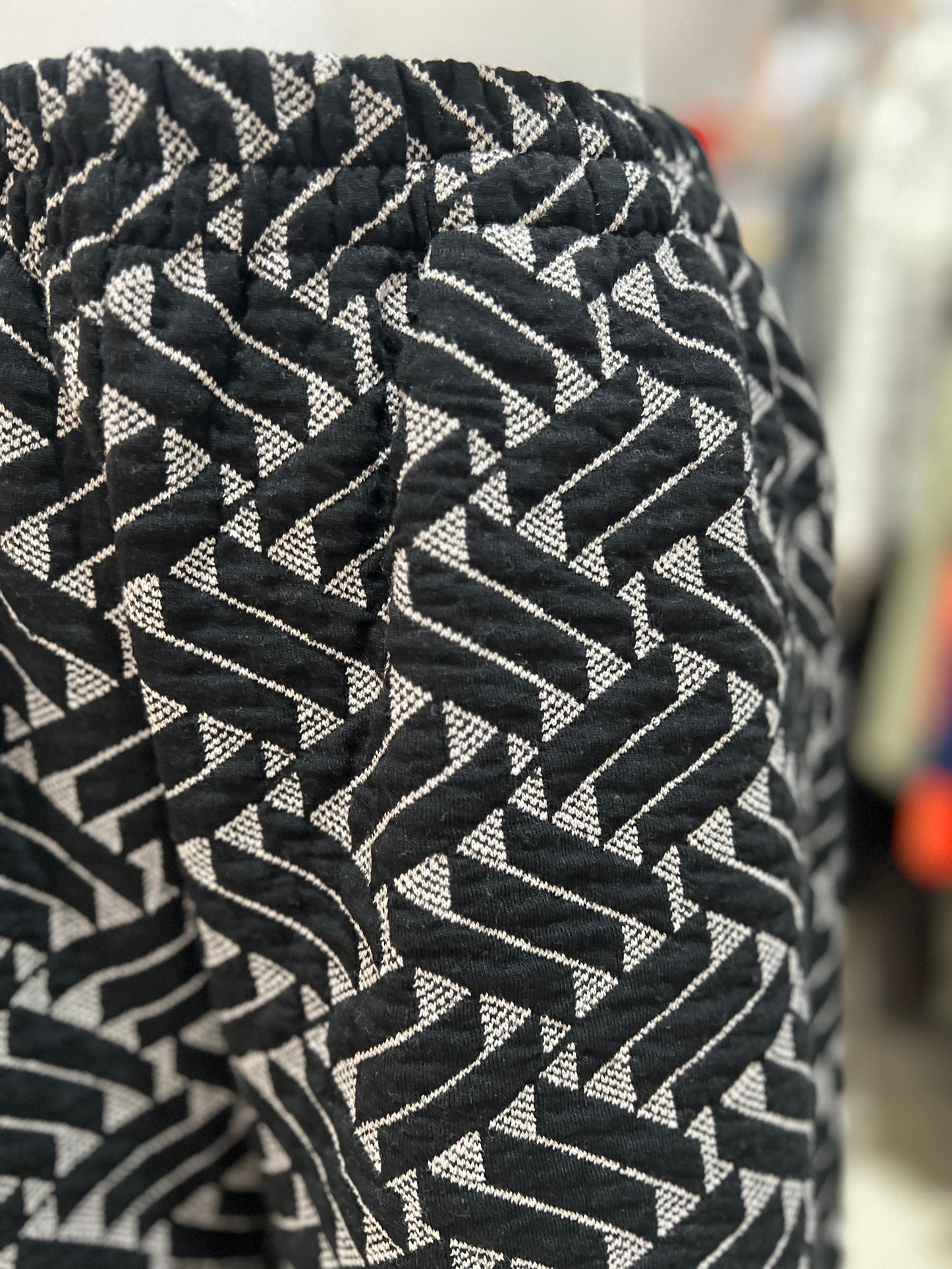 Thanny Black Pattern Trousers