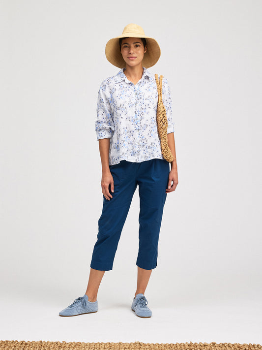 Cut Loose Crop Floral Shirt