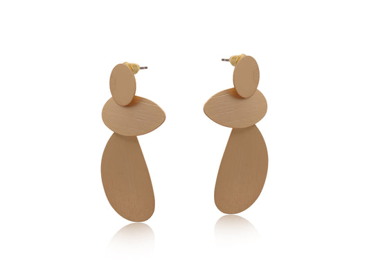 Big Metal Antonia Rough Cut Matte Earrings