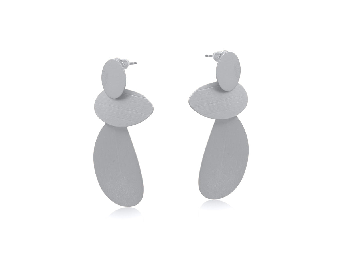 Big Metal Antonia Rough Cut Matte Earrings