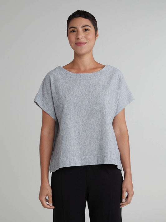 Cut Loose Linen Cropped Top