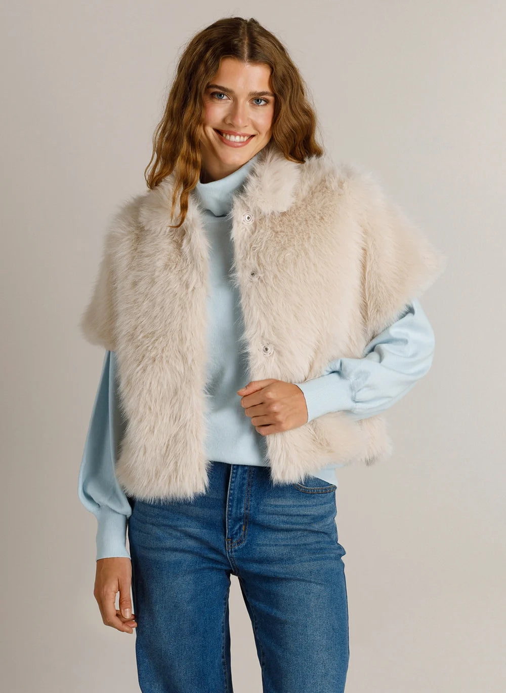 Ivy Beau Kaya Faux Fur Waistcoat