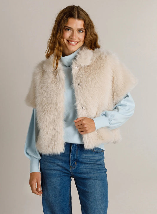 Ivy Beau Kaya Faux Fur Waistcoat