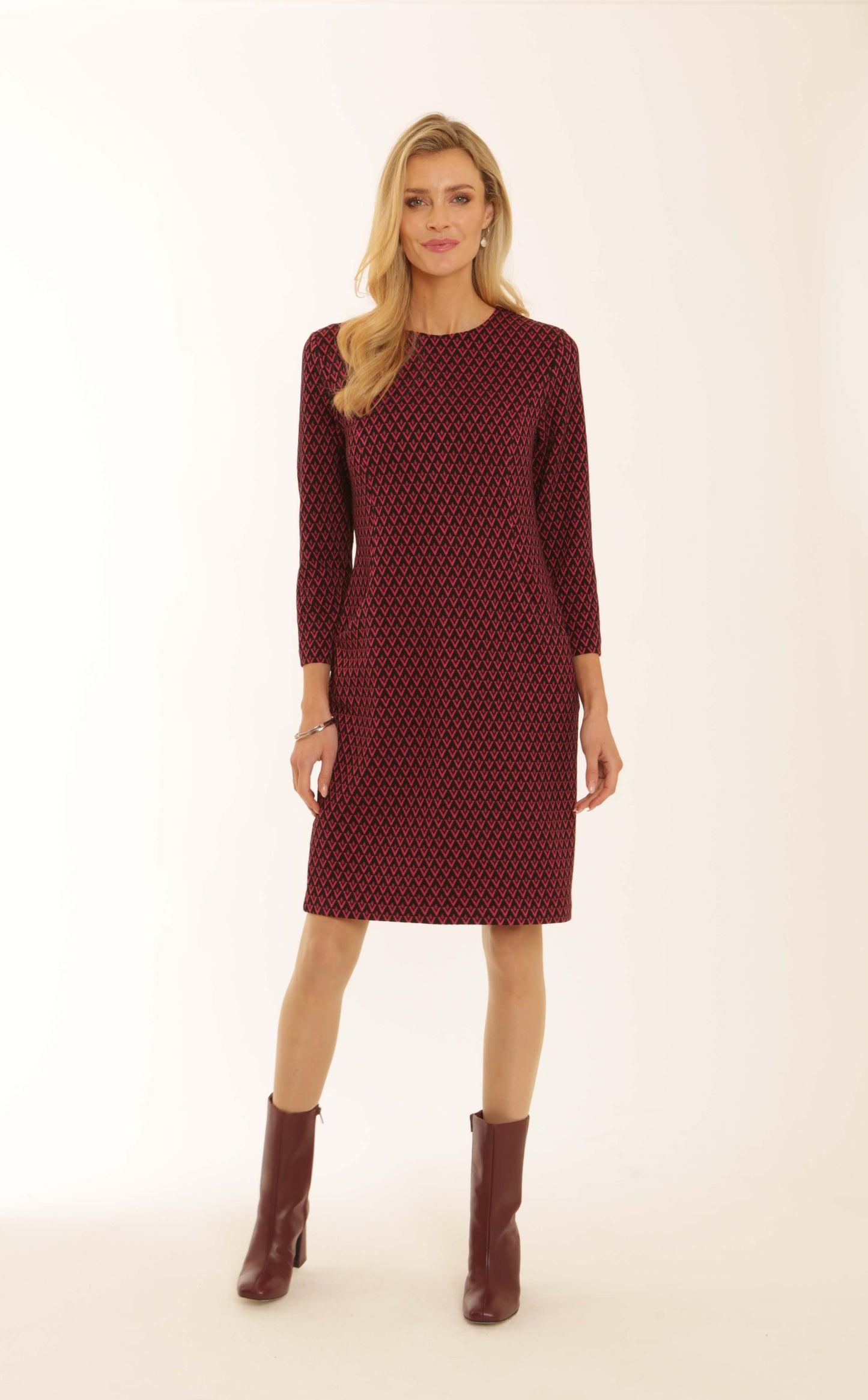 Pomodoro Coloured Jacquard Dress