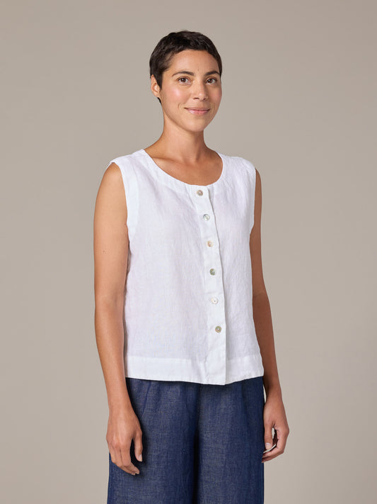 Cut Loose Button Vest Top