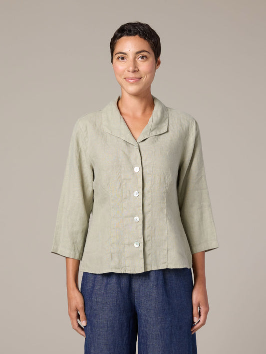 Cut Loose Linen 3/4 Sleeve Shirt
