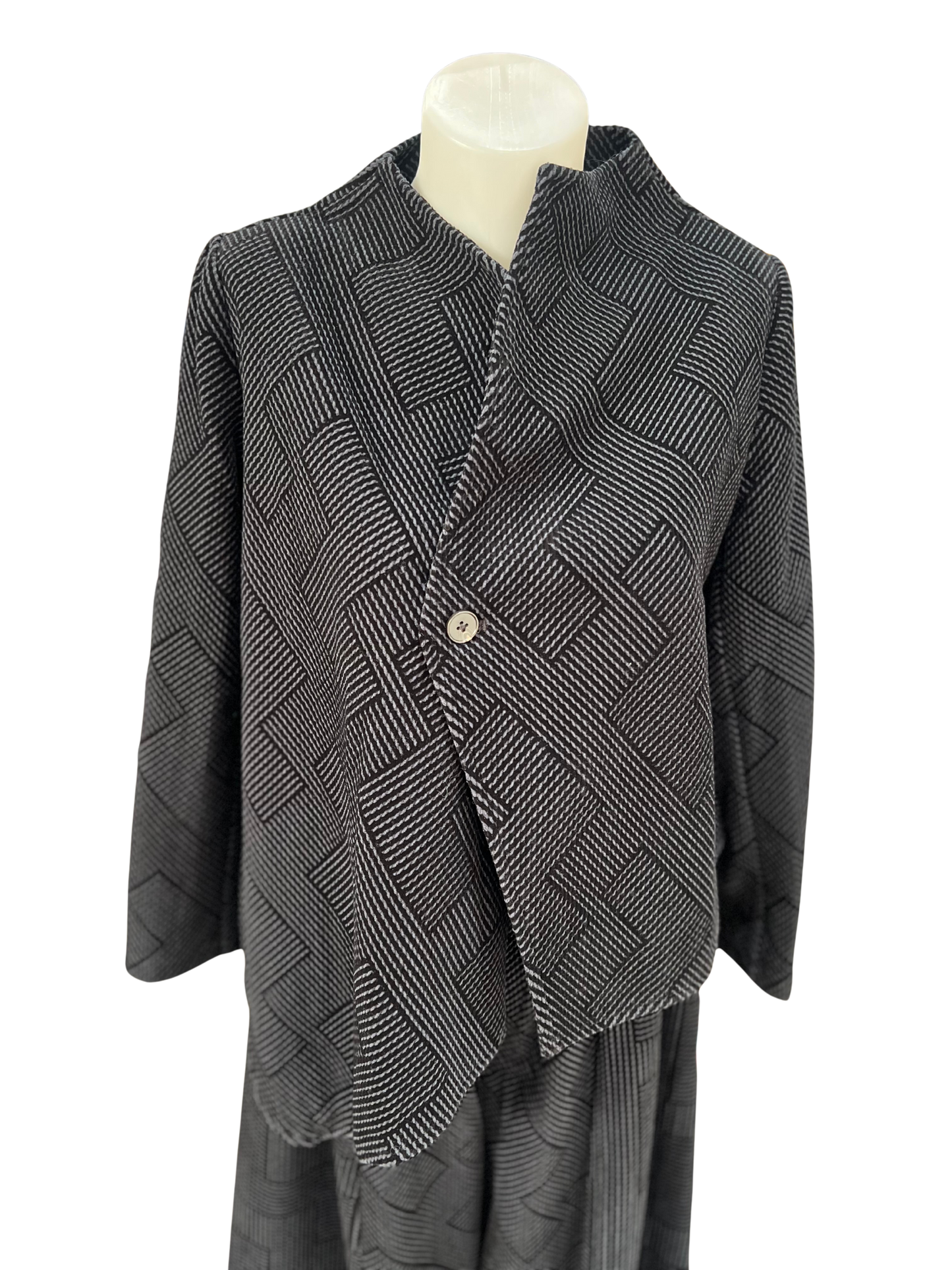 Thanny Blue/Black Asymmetric Jacket