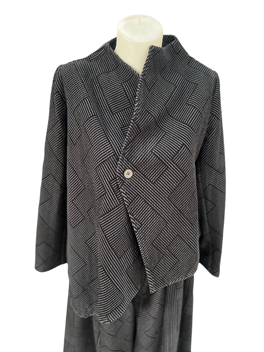 Thanny Blue/Black Asymmetric Jacket