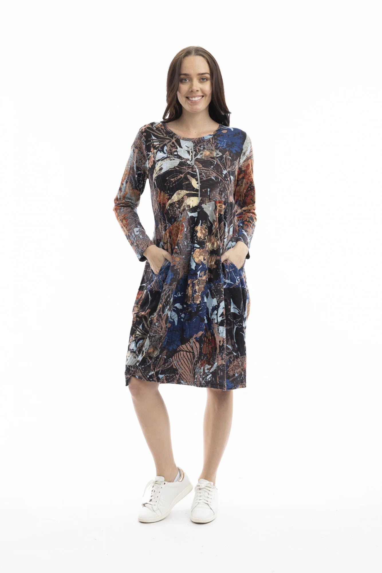 Orientique Printed Bubble Dress