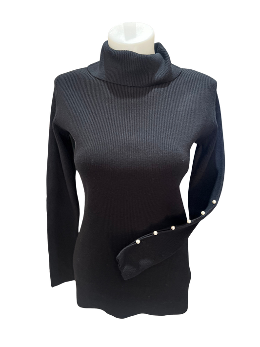 Pomodoro Black Pearl Sleeve Jumper