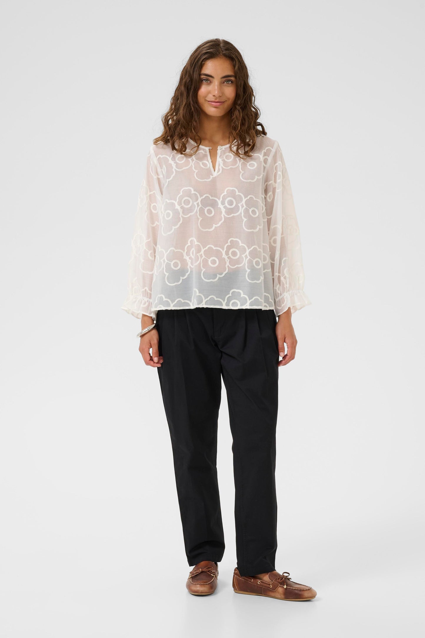 Culture Florisa Sheer Blouse