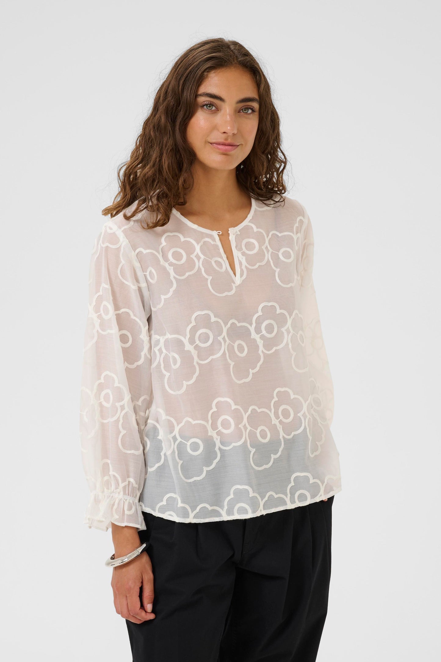 Culture Florisa Sheer Blouse