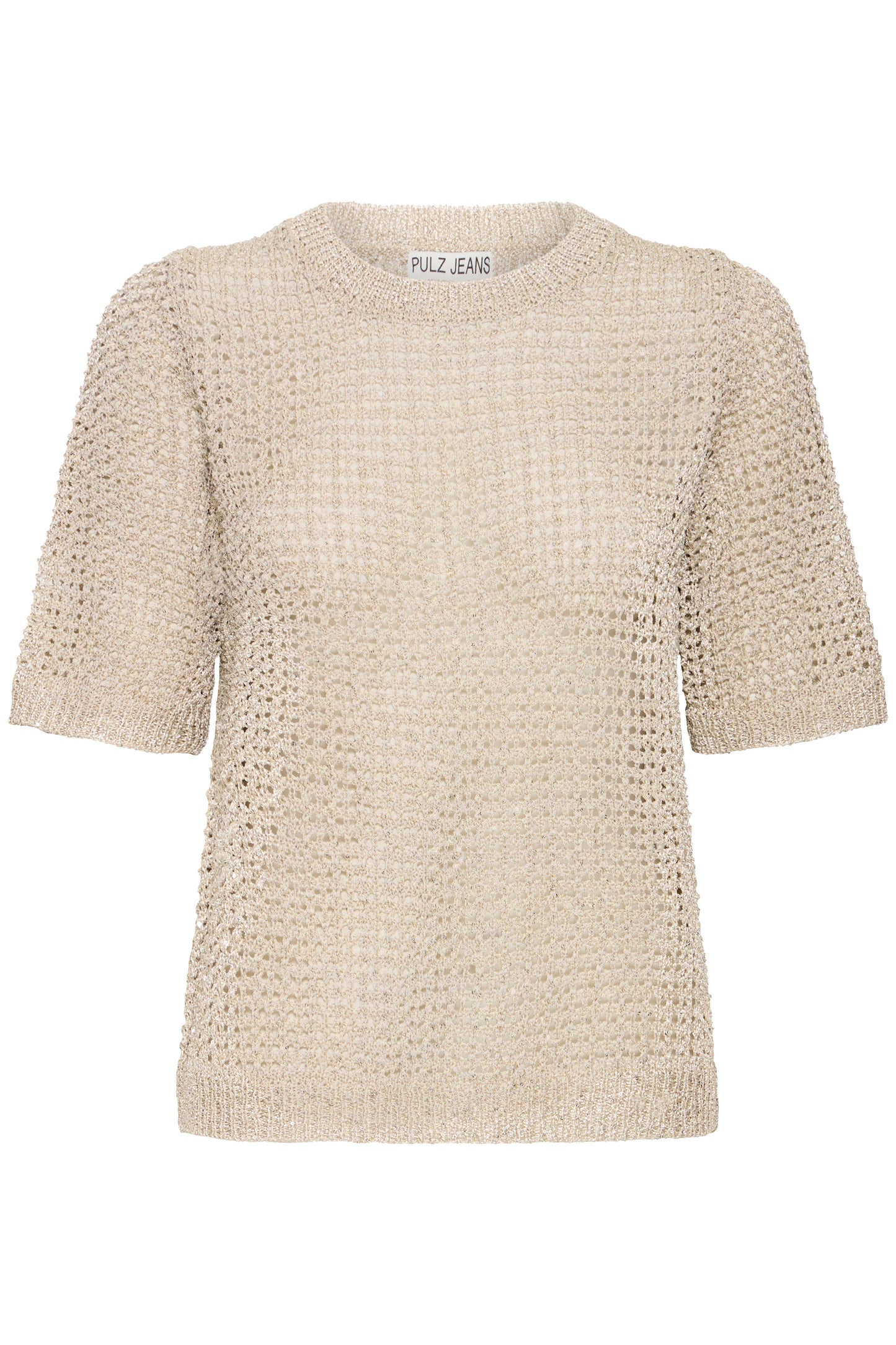 Pulz Valerie Silver Knitted Top