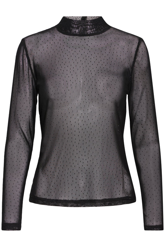 Pulz Jeans Dana Mesh Sparkly Top