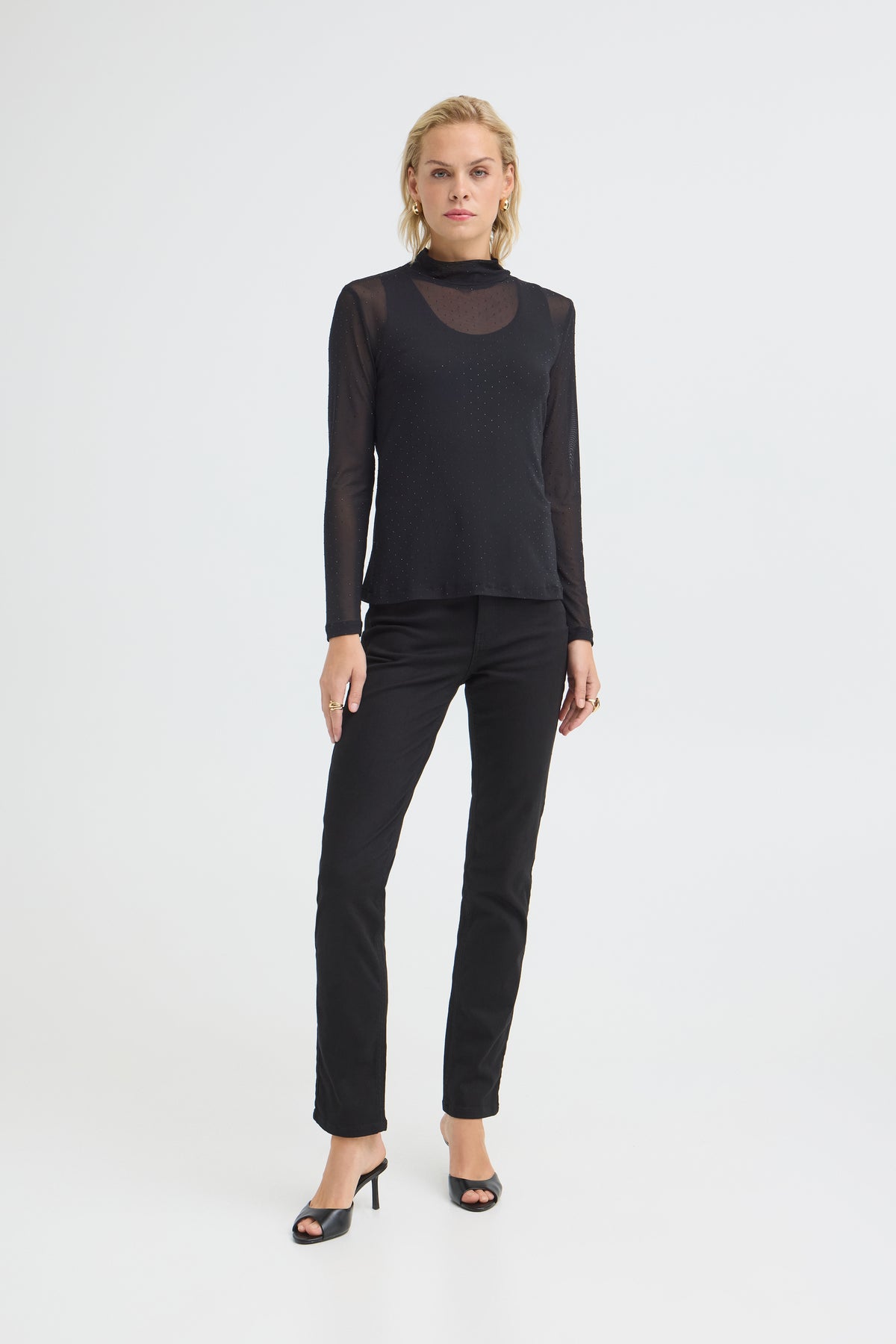 Pulz Fura Rhinestone LS Top