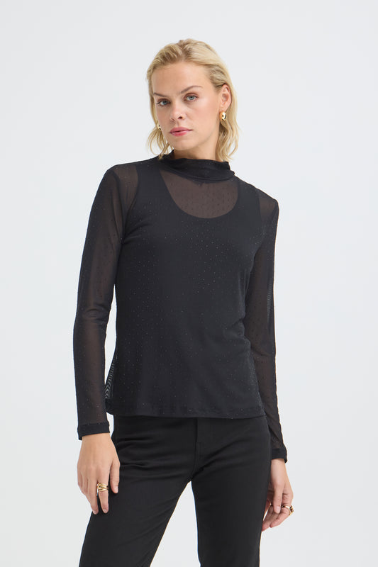 Pulz Fura Rhinestone LS Top