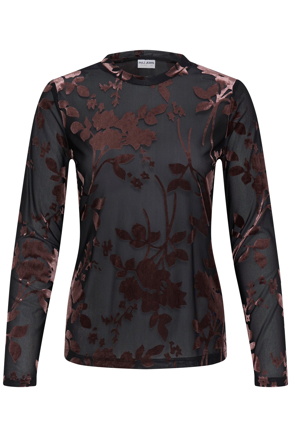 Pulz Felina Velvet Floral Top