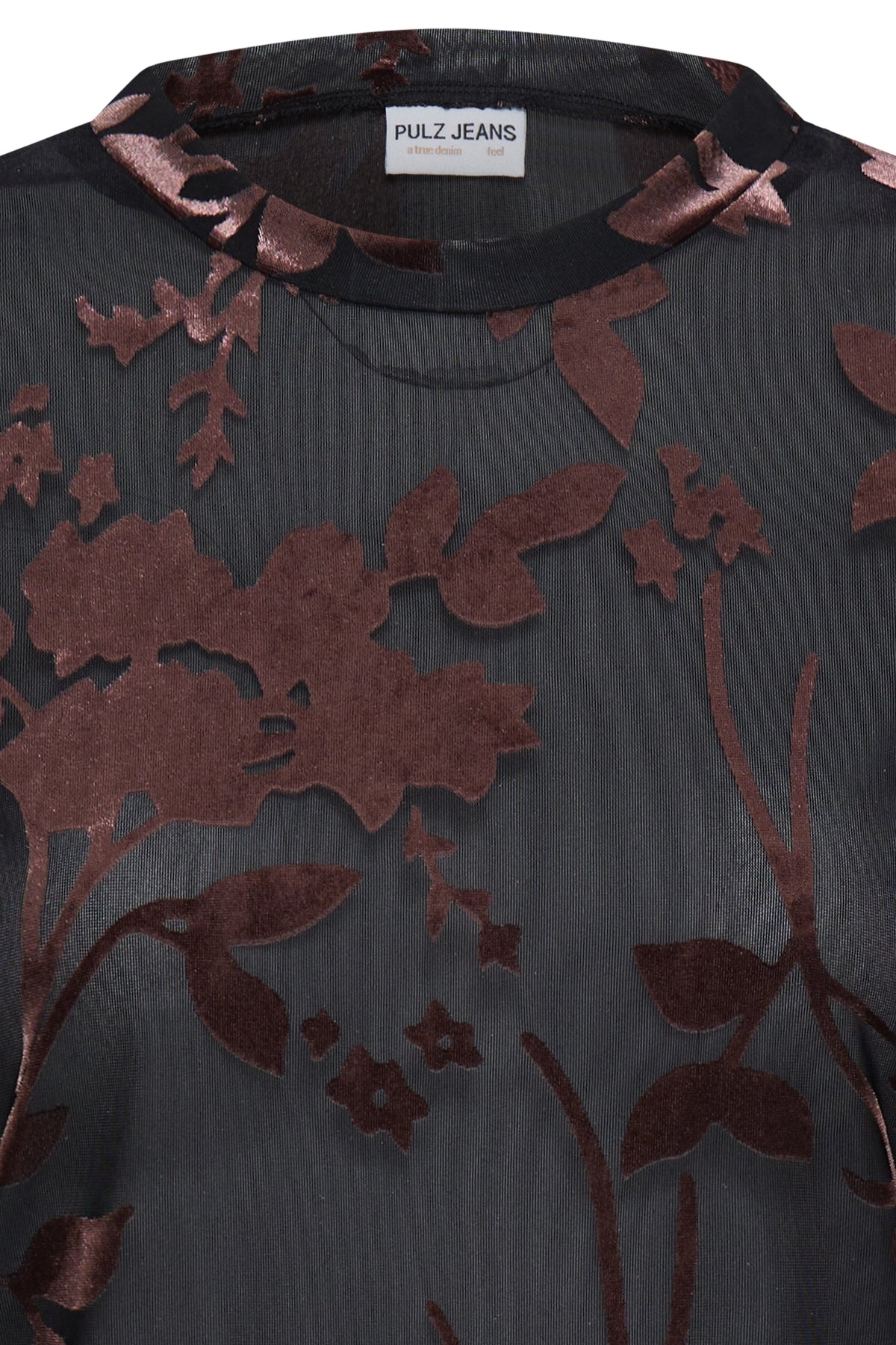 Pulz Felina Velvet Floral Top