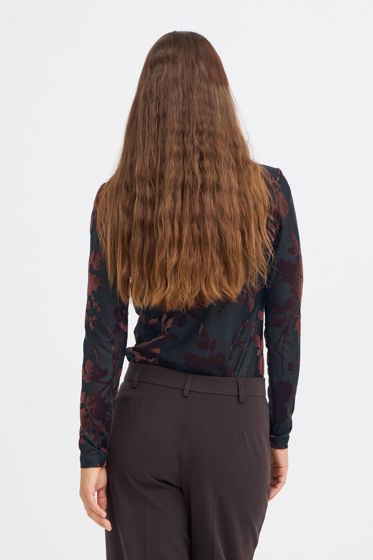 Pulz Felina Velvet Floral Top