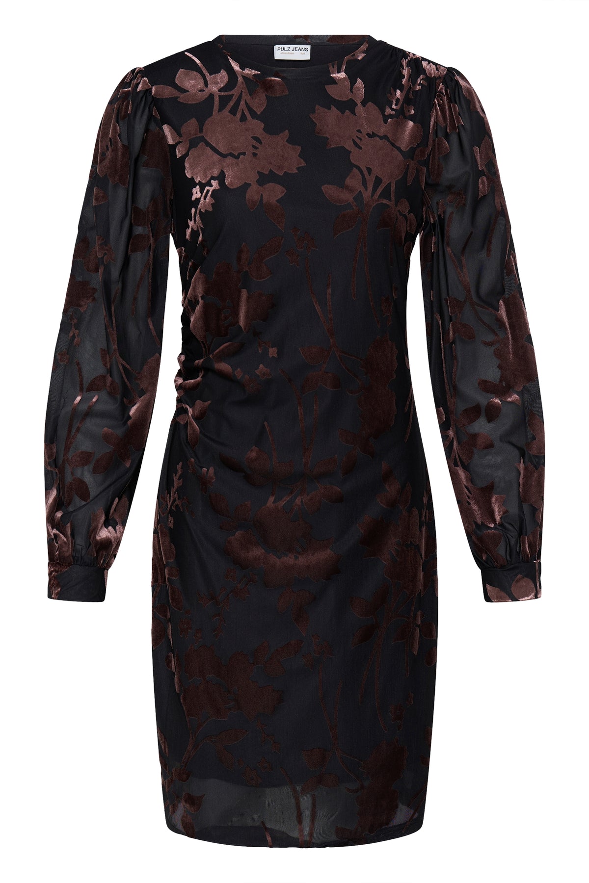 Pulz Felina Velvet Floral Dress