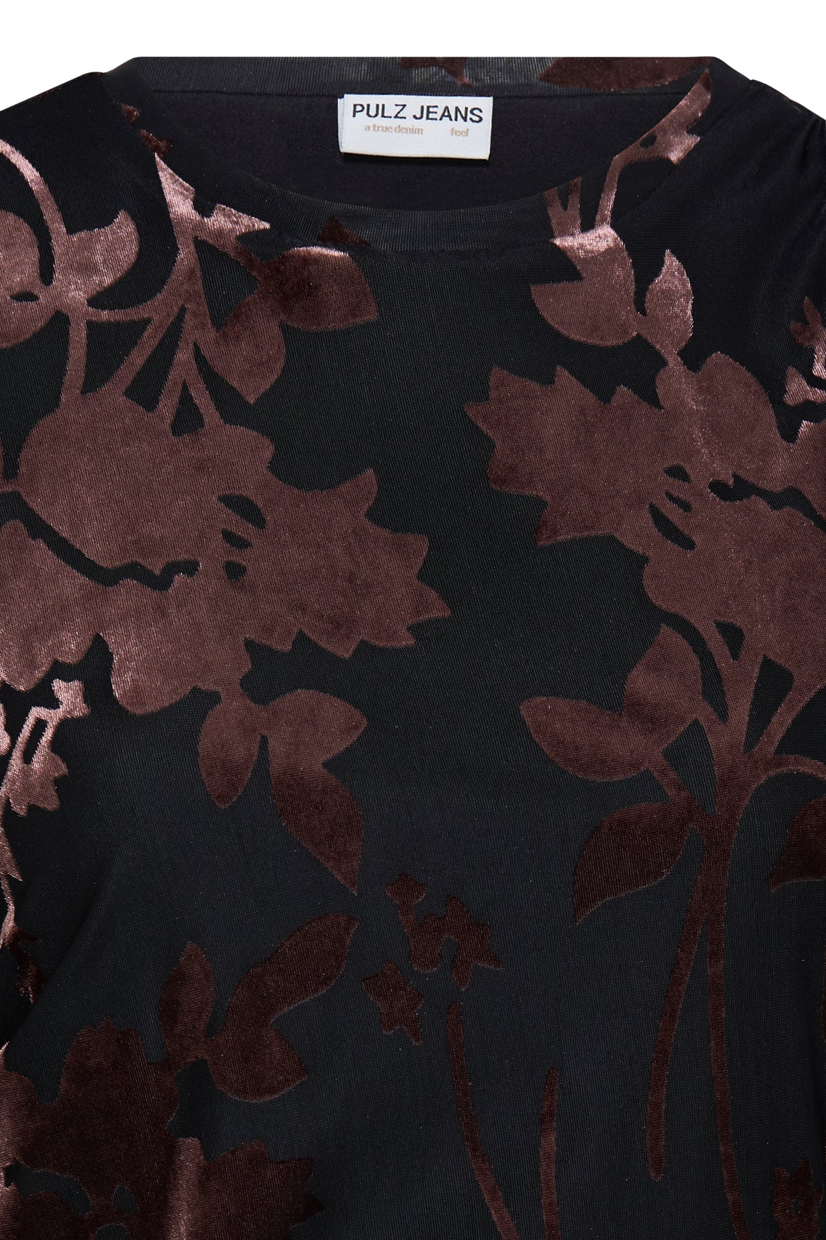 Pulz Felina Velvet Floral Dress