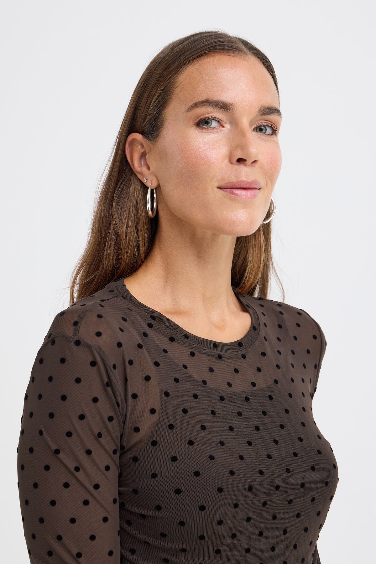 Pulz Fika Dotty Long Sleeved T-Shirt