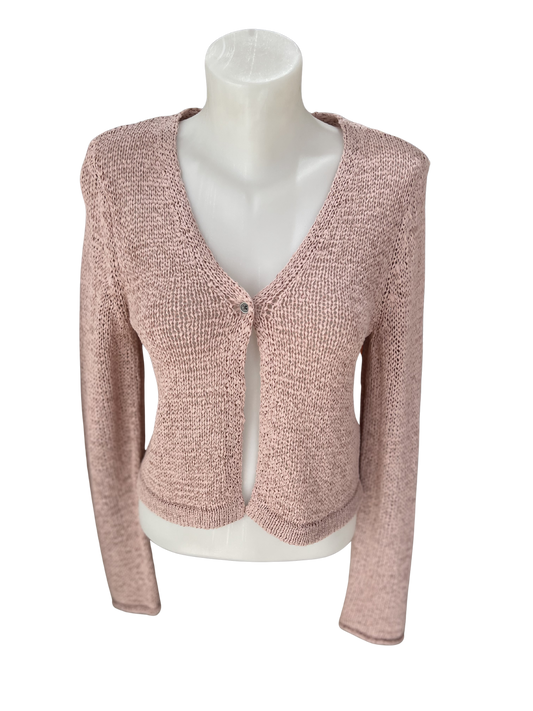 Amber & Moon Pearl Rose Knit Cardigan