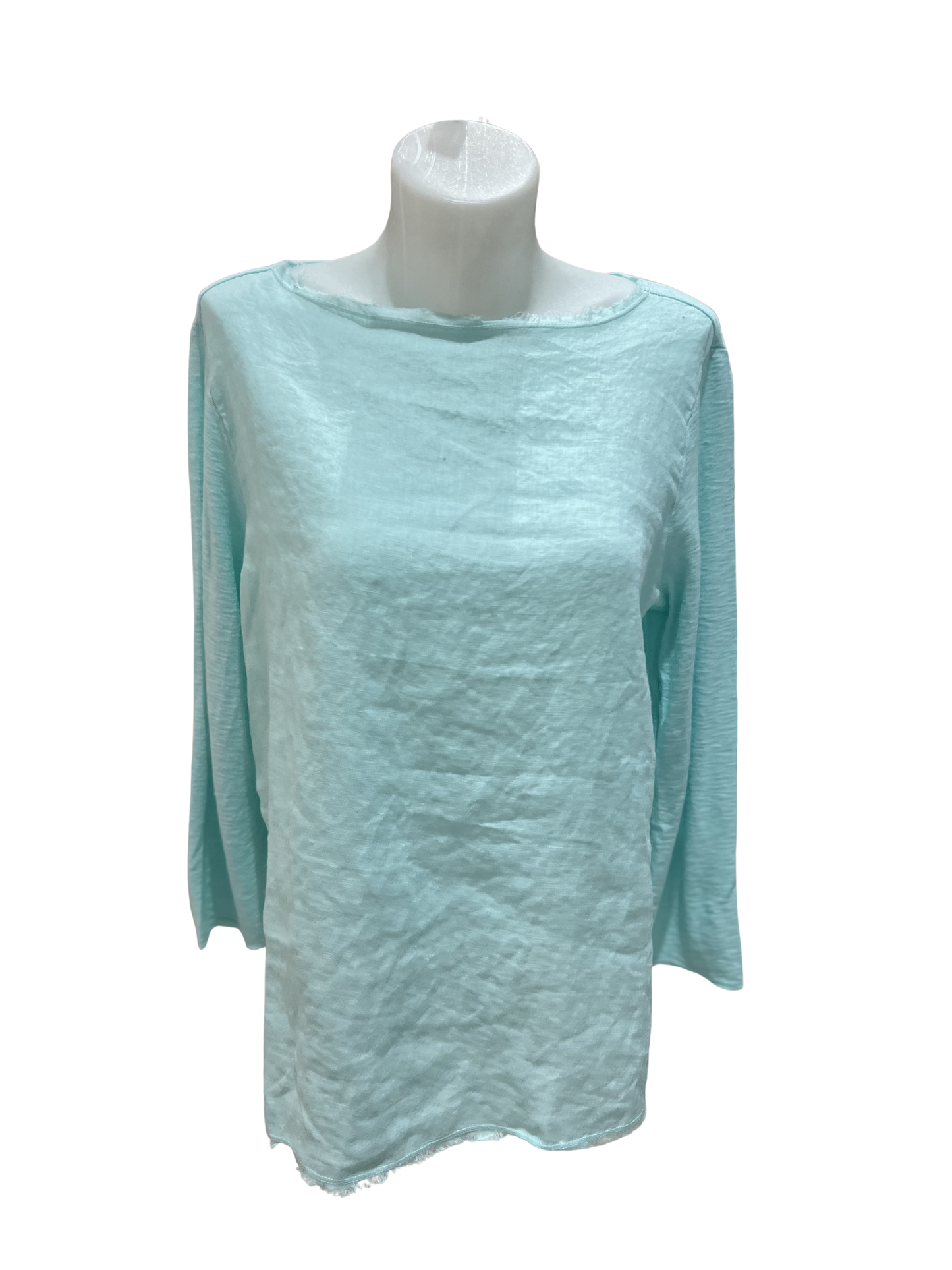 Cut Loose 3/4 Sleeve Linen Combo Top