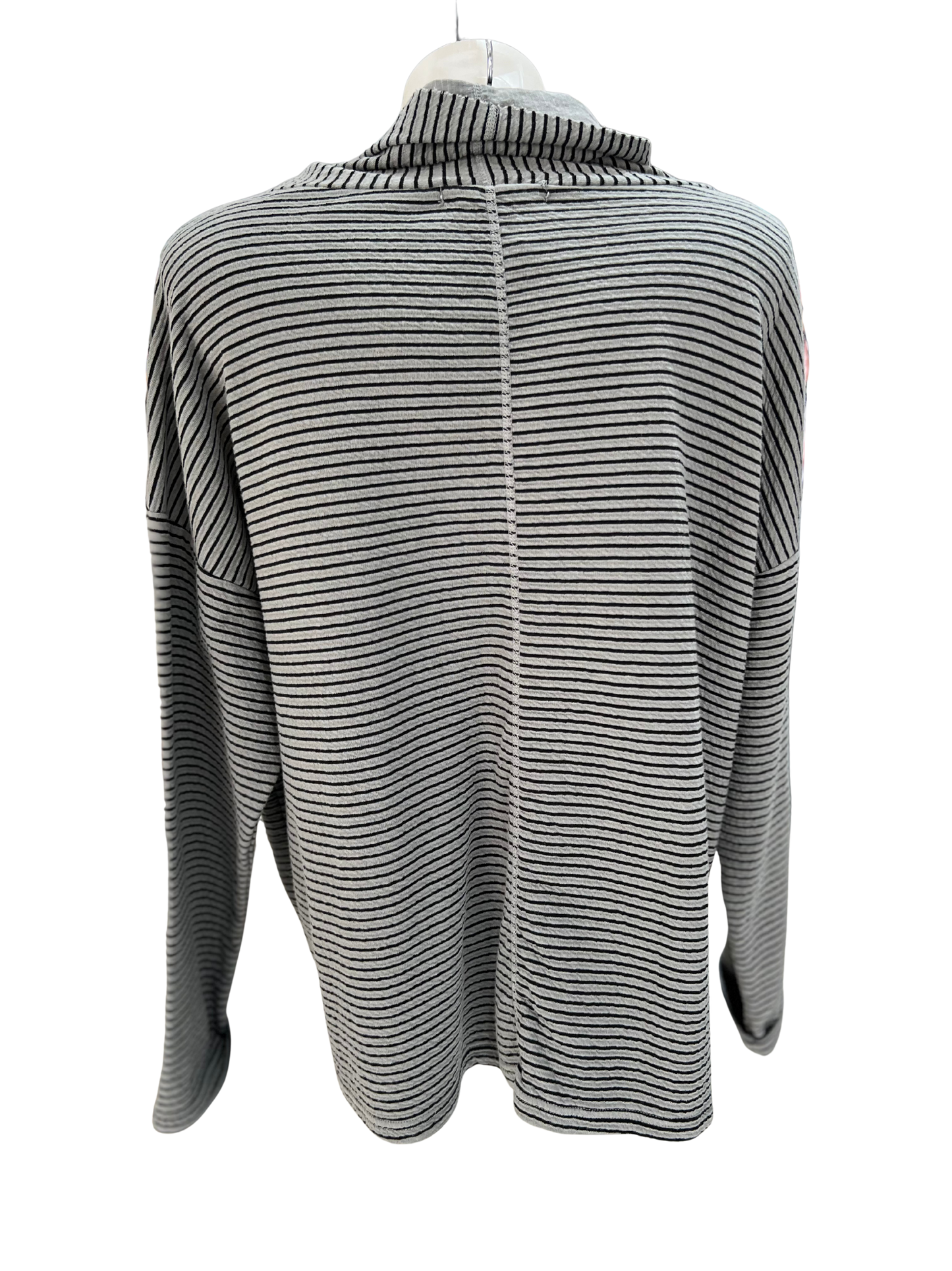 Cut Loose O/S Funnel Pullover with Stripes