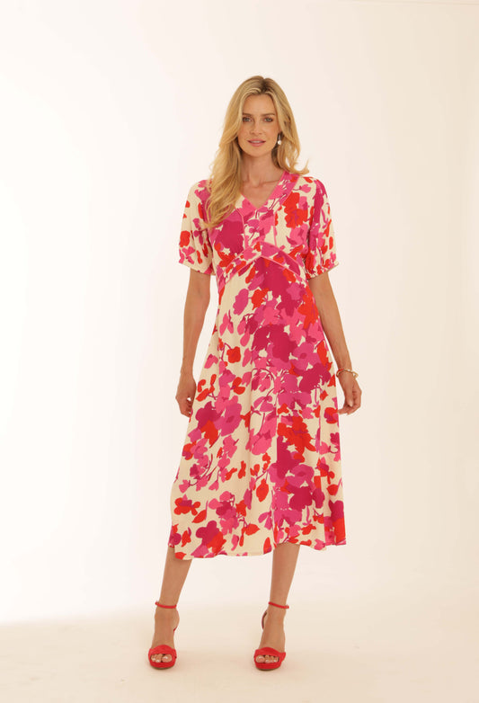 Pomodoro Trailing Flower Tea Dress