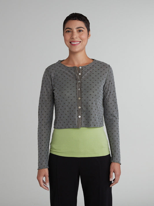 Cut Loose Mesh Dot Cardigan