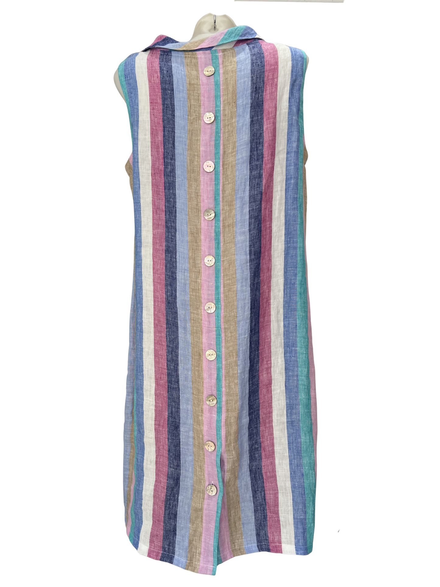 See Saw Linen Stripe Dress