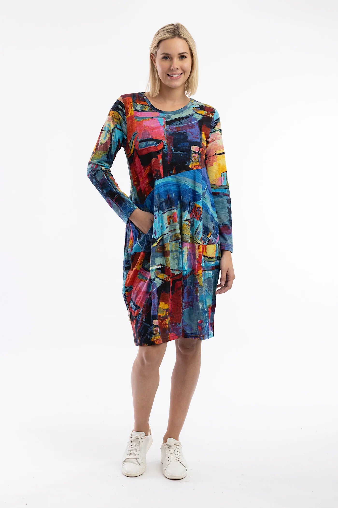 Orientique Printed Bubble Dress