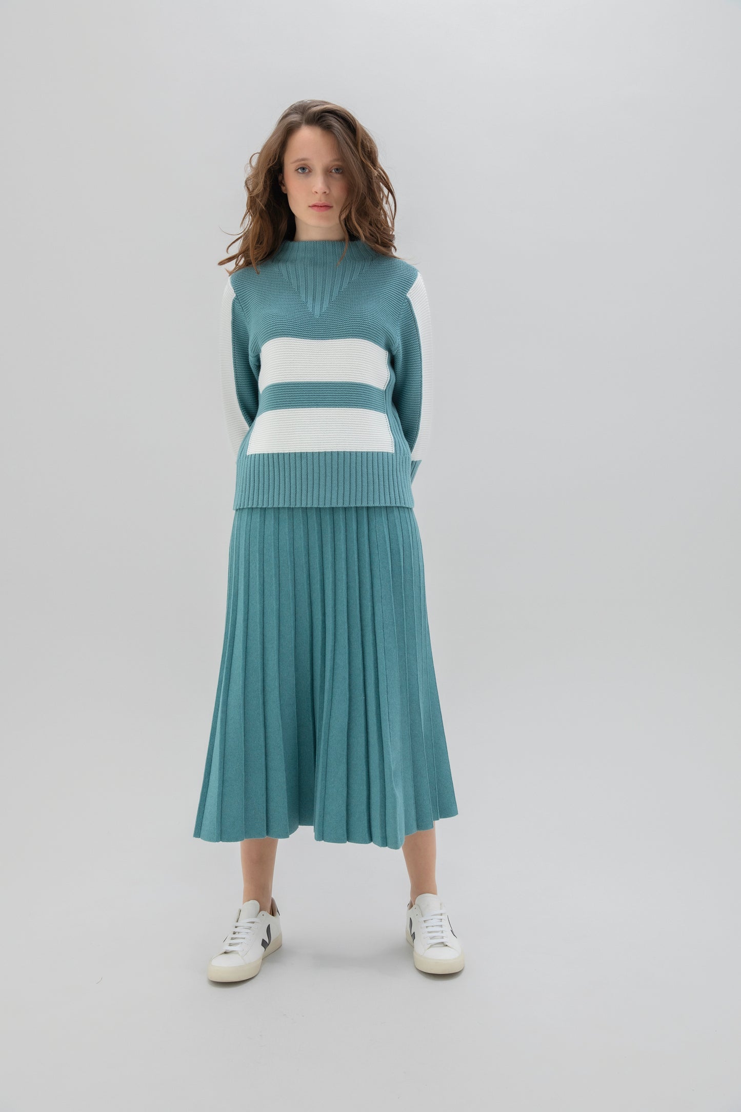 Marble Knit Long Skirt