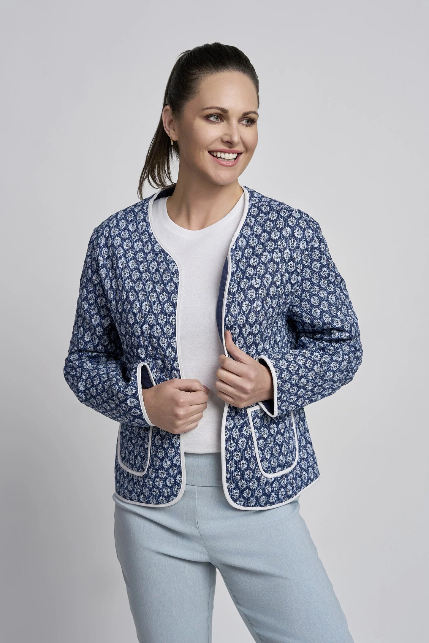 Pinns Floral Reversible Quilted Jacket