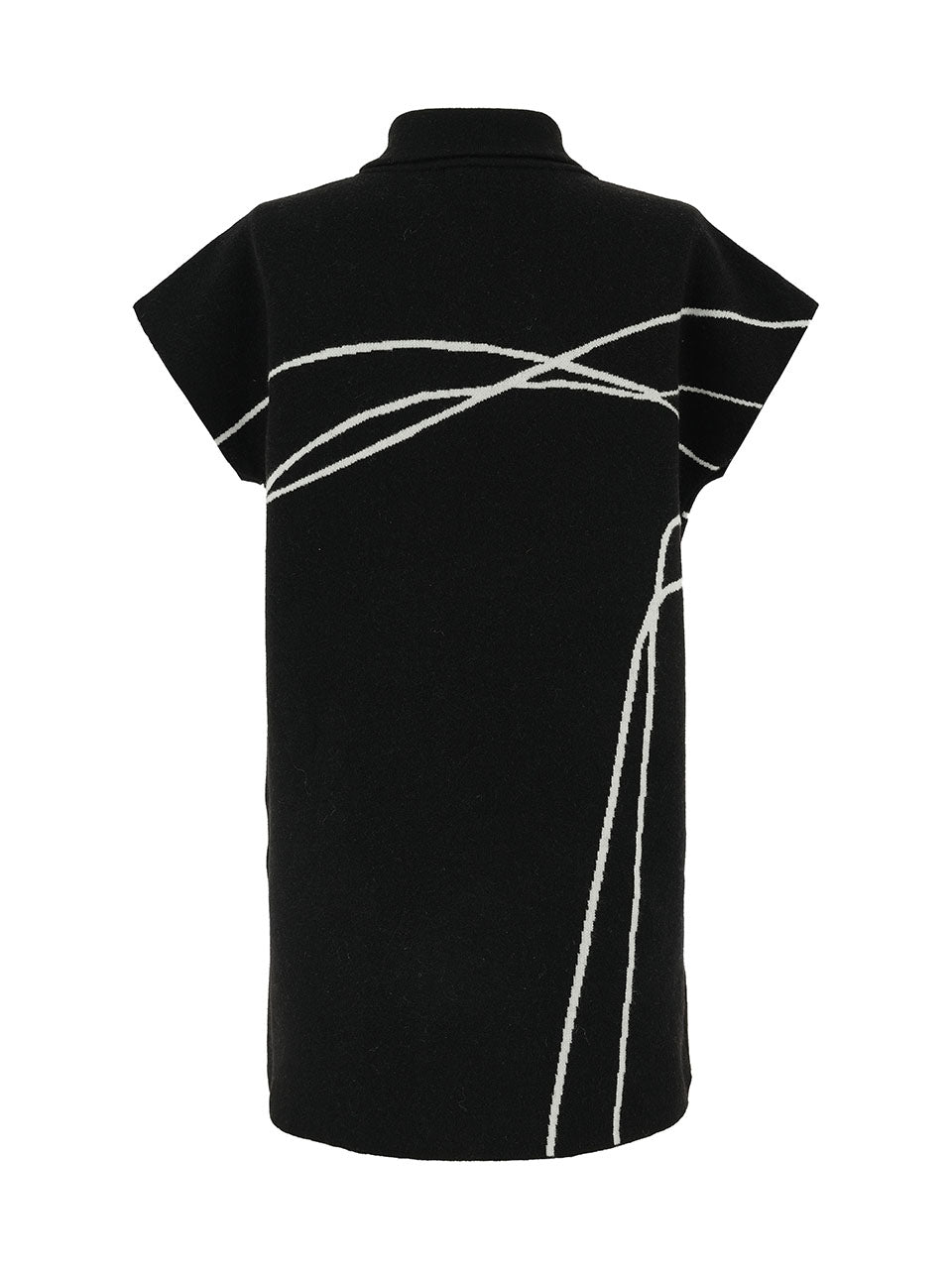 Dolcezza Black Knit Sleeveless Cardigan