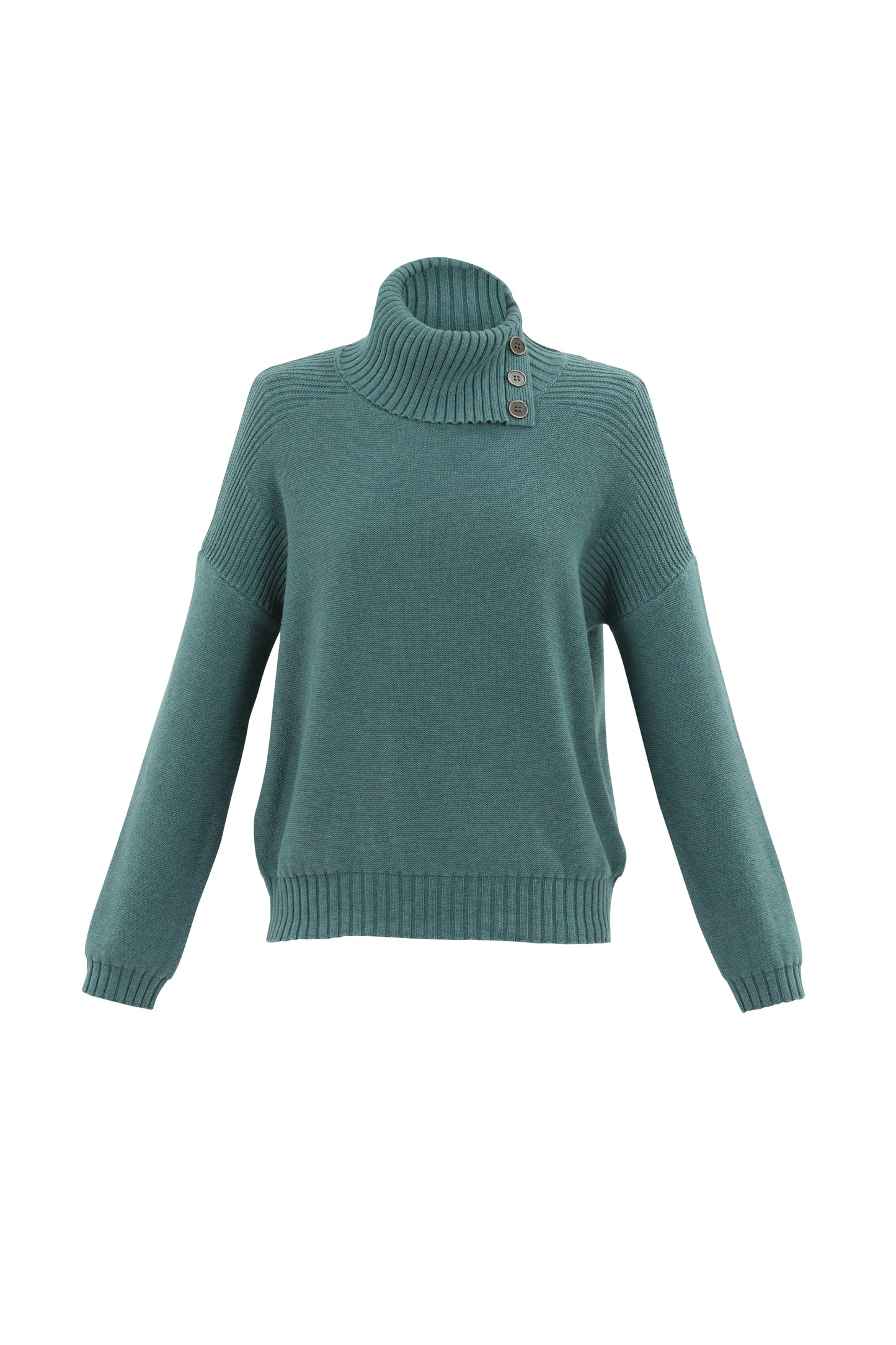 Marble Blue High-neck Sweater