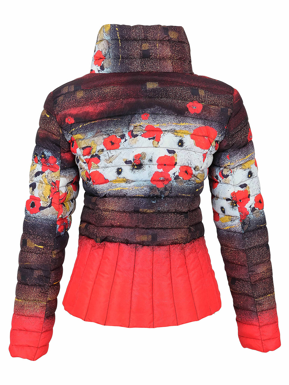 Dolcezza Red Poppies Puffy Jacket