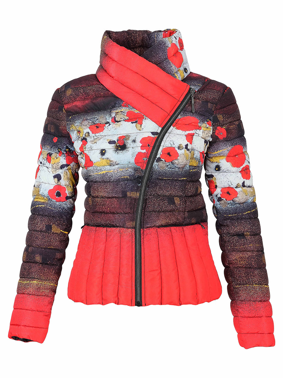 Dolcezza Red Poppies Puffy Jacket