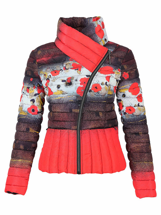 Dolcezza Red Poppies Puffy Jacket